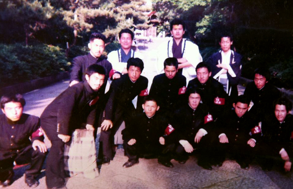 立同戦前夜祭、立命館大学応援団リーダー部集合写真